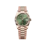 Rolex Day-Date 36 Everose Gold Green Dial 128235