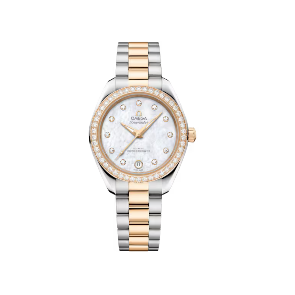 Seamaster Aqua Terra 150M 30 mm, steel ‑ Moonshine gold on steel ‑ Moonshine gold Ref. 220.25.30.20.55.001