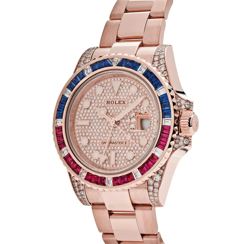 Rolex GMT-Master II 126755SARU Rose Gold Sapphire and Ruby - Image 3